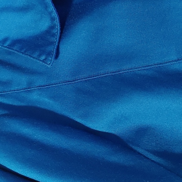 2/$30 Women's Peacock Blue Jewel Tone Blouse - Picture 5 of 5